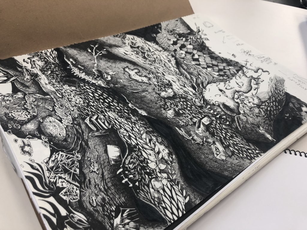 緻密でストーリー性のあるペン画を制作いたします 立ち絵から、1枚絵、風景画まで、ペン画を作成します!! イメージ2