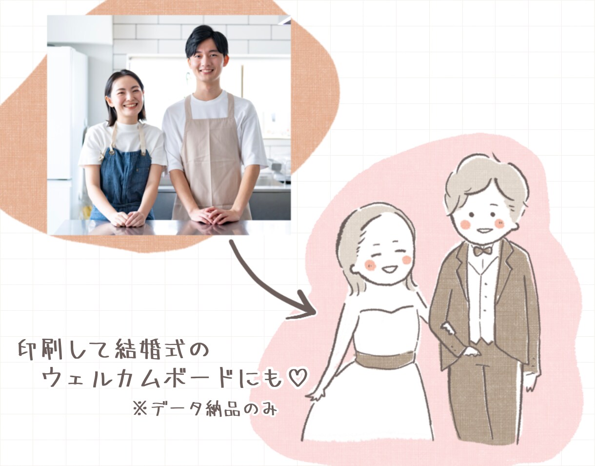 ゆるかわ似顔絵描きます ✽ 淡い色合い！SNS・ウェルカムボード・ギフトにも イメージ7
