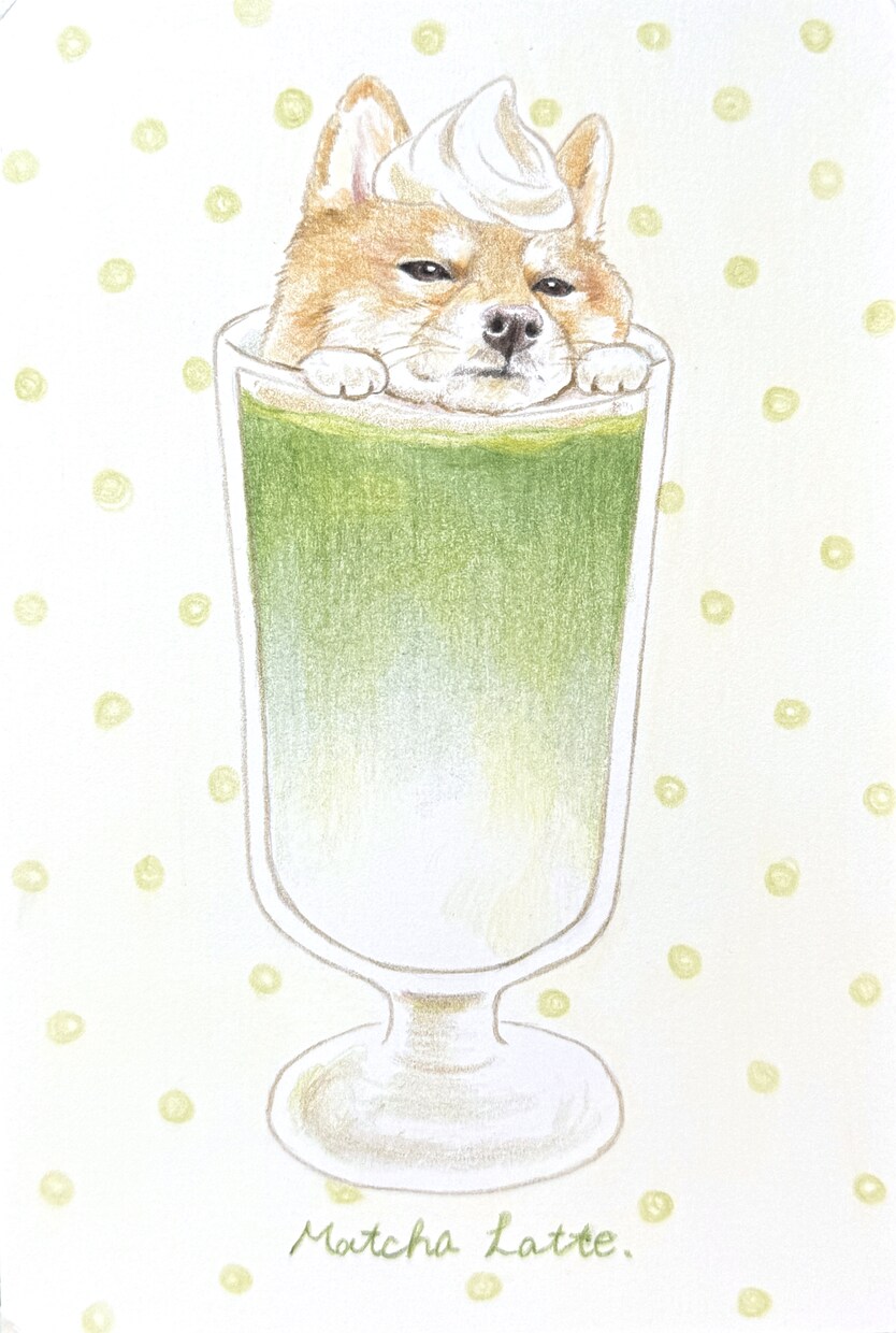 美大卒がペットちゃん×ドリンク描きます お好きなドリンクと一緒にペットちゃんを描きます【送料込み】 イメージ3