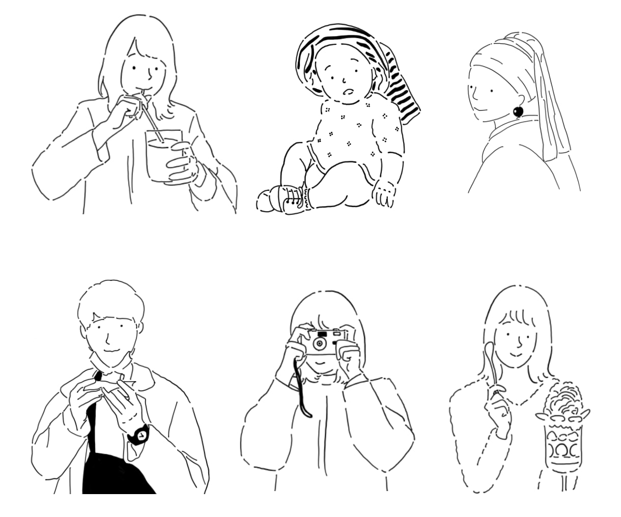 シンプルでゆるく おしゃれなイラスト描きます ◎ LINE、インスタ、Twitter、ブログ等のアイコンに イメージ3