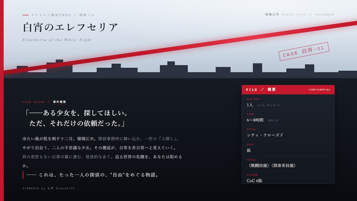 TRPGのタイトル・トレーラー・部屋作りますます 同じ制作者が3点を通しで作るので、世界観がブレません イメージ2
