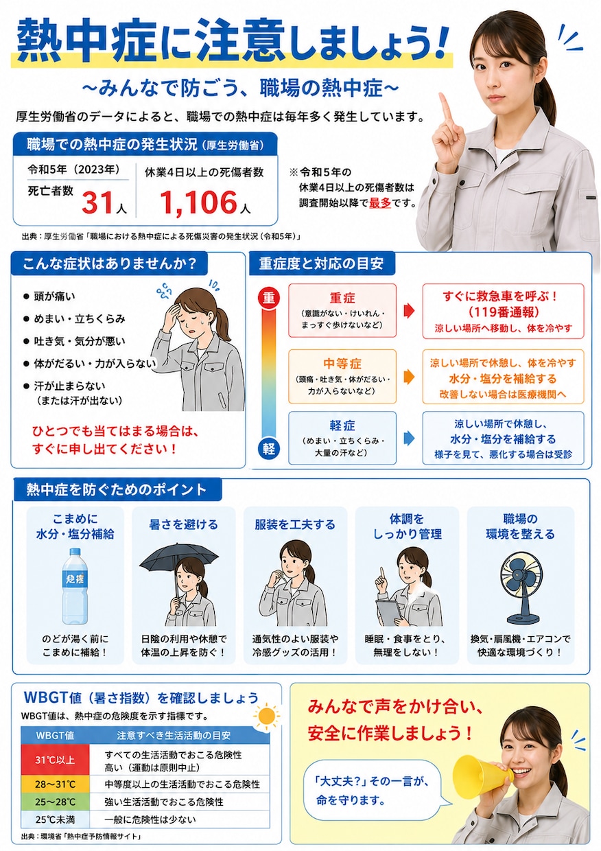 熱中症対策管理パック｜労基署・厚労省対応ます 「物流・倉庫向けWBGT・点呼・教育記録・多言語対応」 イメージ1