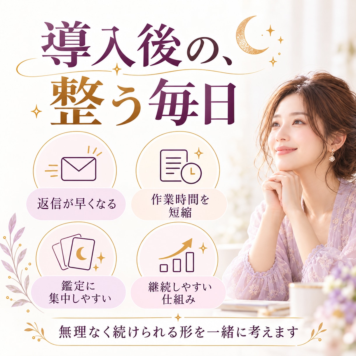 占い師の鑑定業務をAIで効率化します 鑑定書の文章作成・依頼管理・送信準備を効率化 イメージ4