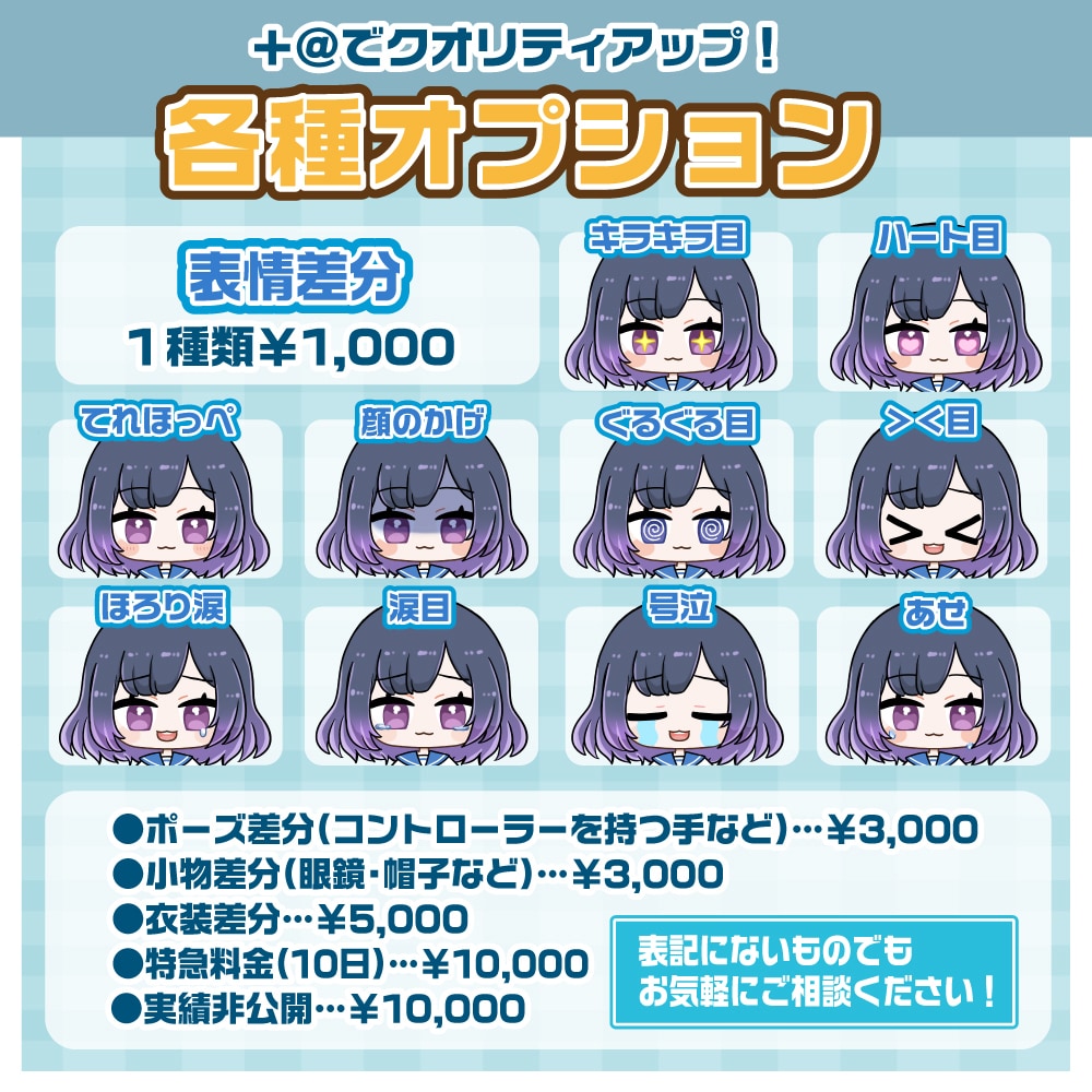 かわいい！デフォルメVtuberモデル制作します お手頃価格でLive2Dデビュー！イラスト＋モデリングセット イメージ4