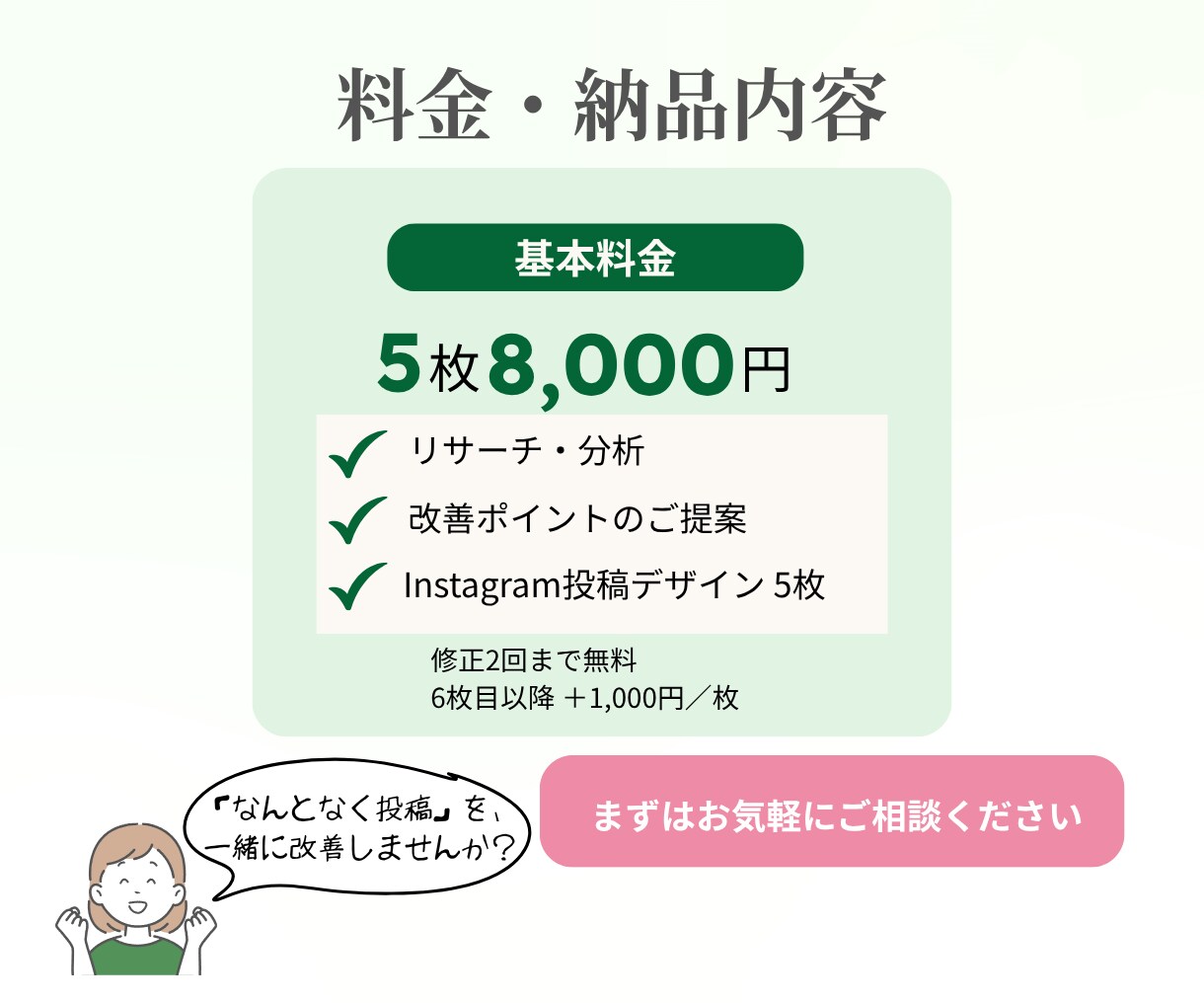 Instagramを分析し改善投稿を制作します 分析だけで終わらない。改善案を投稿デザインまで形に イメージ5