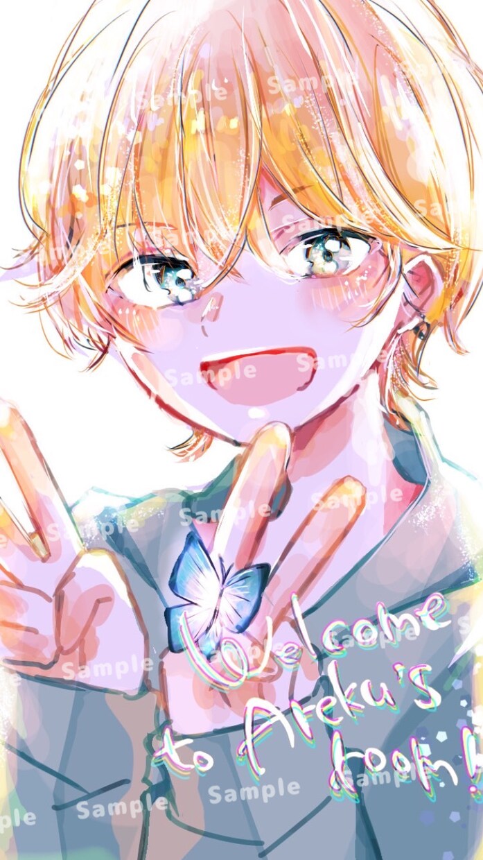 おめめがきゅるきゅるな女の子のイラスト描きます ふわふわな絵柄で色使いの魅力的なイラストです♡ イメージ2