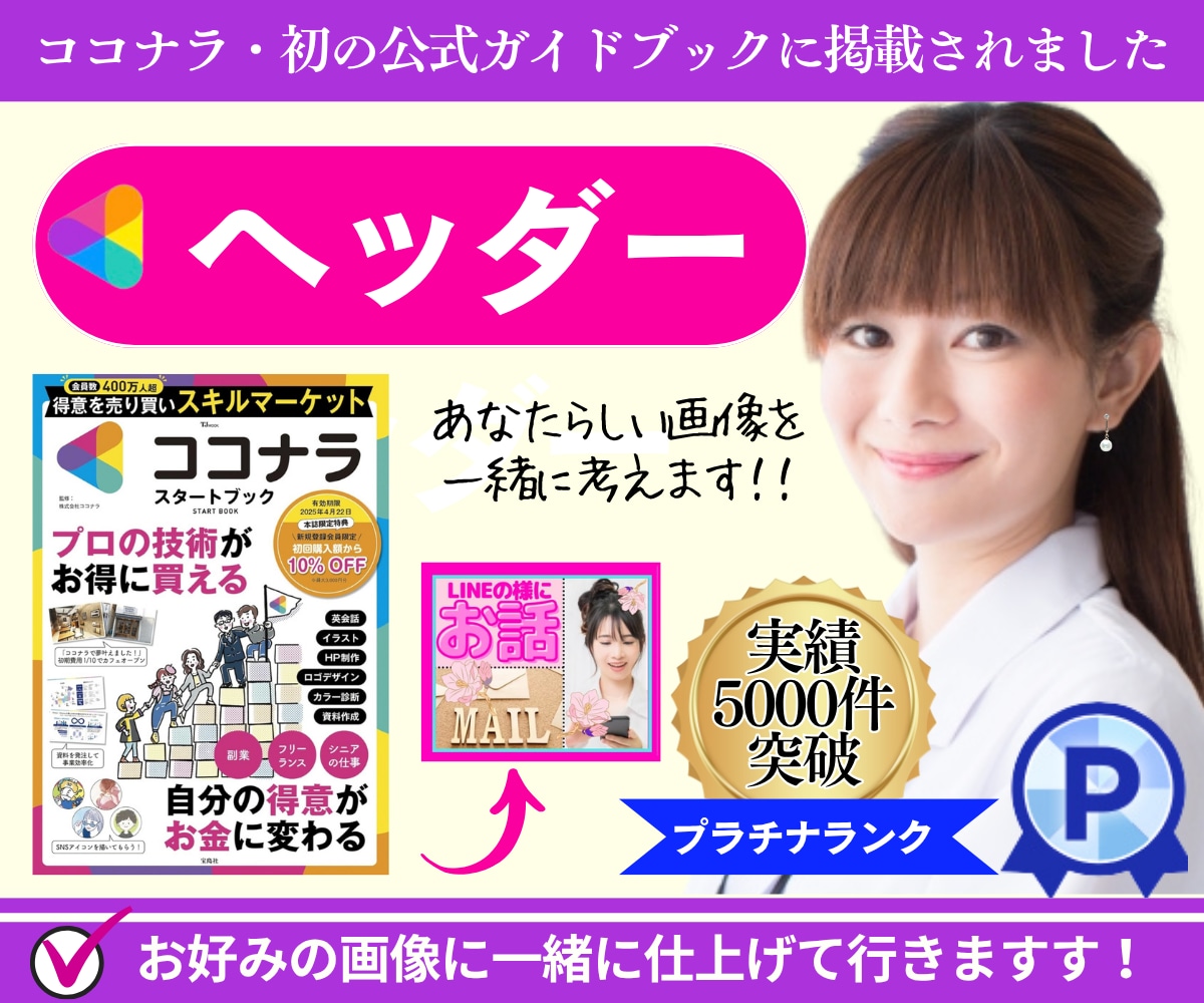 あなた好みのオリジナル画像に一緒に仕上げて行きます ✅目を引く画像として✨公式ガイドブログ✨に掲載されました❗️ イメージ1