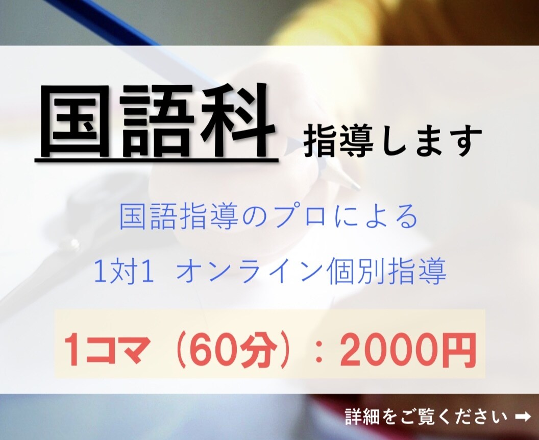 国語対策！【1対1 完全個別】で行います 【体験授業用】定期テスト対策・受験対策・その他学習指導！ イメージ1