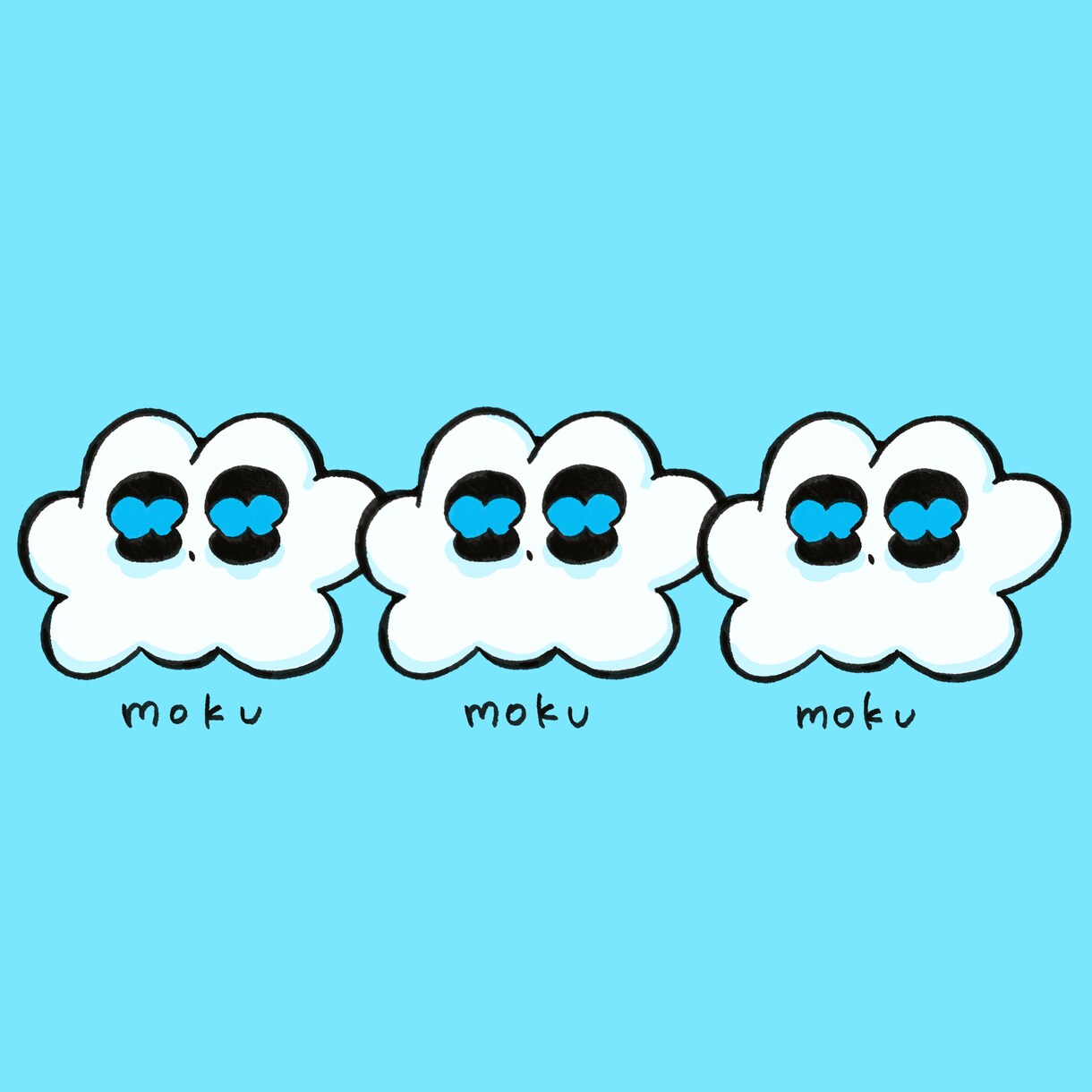 あなたの『かわいい』をポップに描きます 目がモクモクのかわいい子たちであなたのアイコン作ります☁️ イメージ3