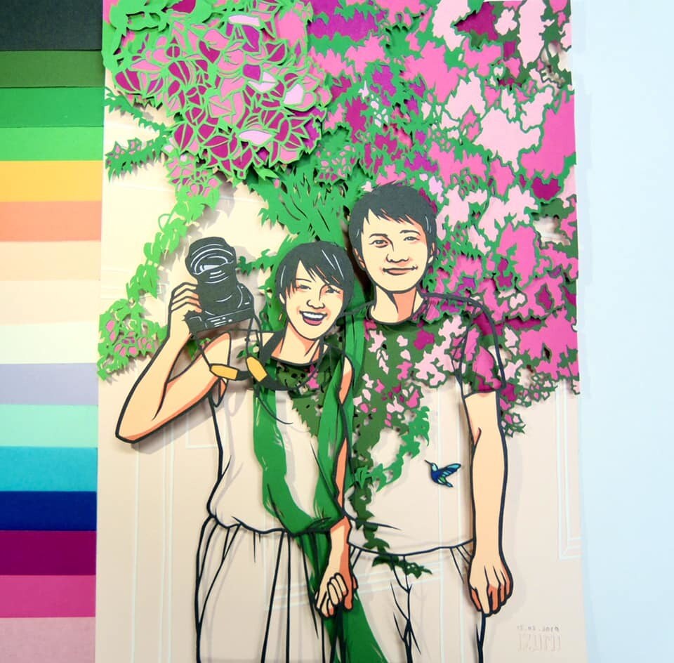 あなたの思い出写真を”カラフル切り絵”で再現します 南米在住切り絵アーティストによる世界で一つの繊細な紙の芸術! イメージ1