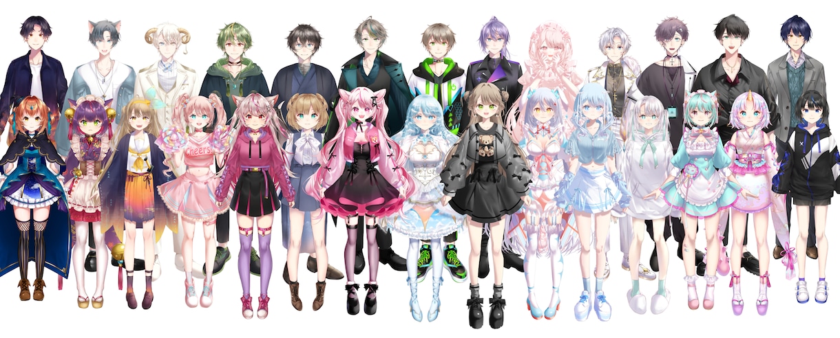 専用 イラスト依頼 平均16日！Vtuber用Live2Dを作成します パーツ分けイラストのみ