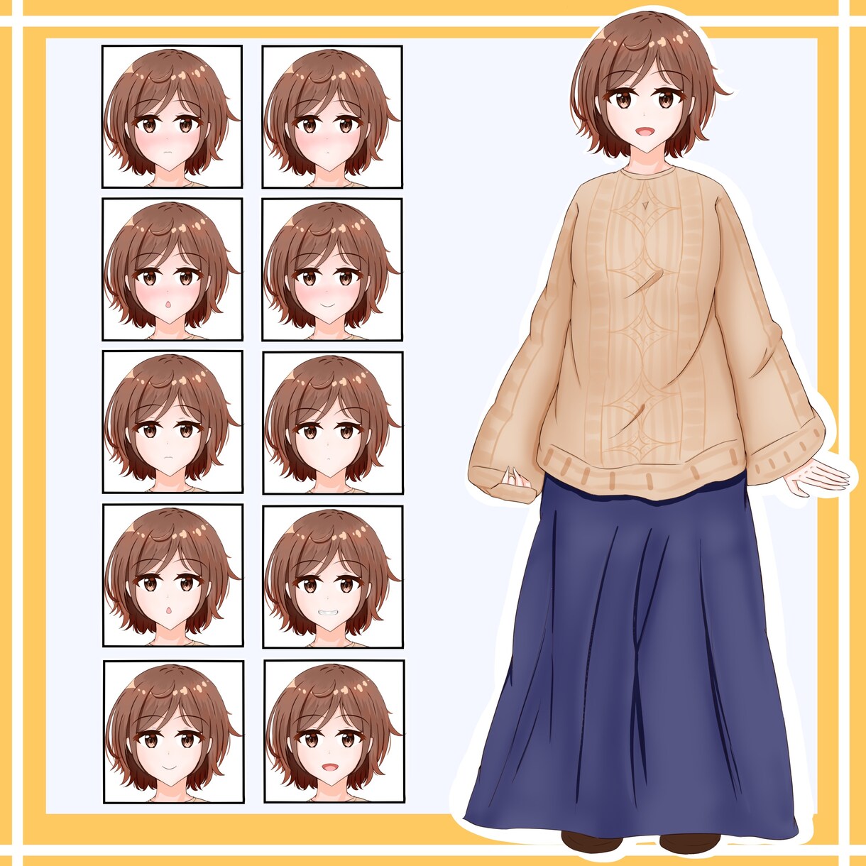 vtuberや動画に利用できる立ち絵お描き致します 商用利用も可能な立ち絵を今なら最短2日で納品できます！ イメージ5