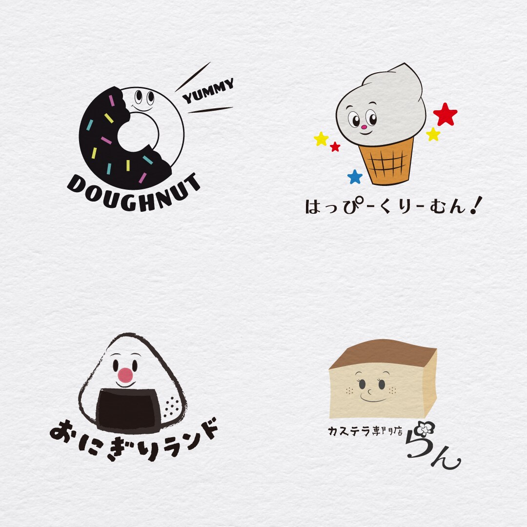 小さな会社、お店などのロゴを制作します ポップで可愛いワクワクするイラストを使ったロゴ イメージ1