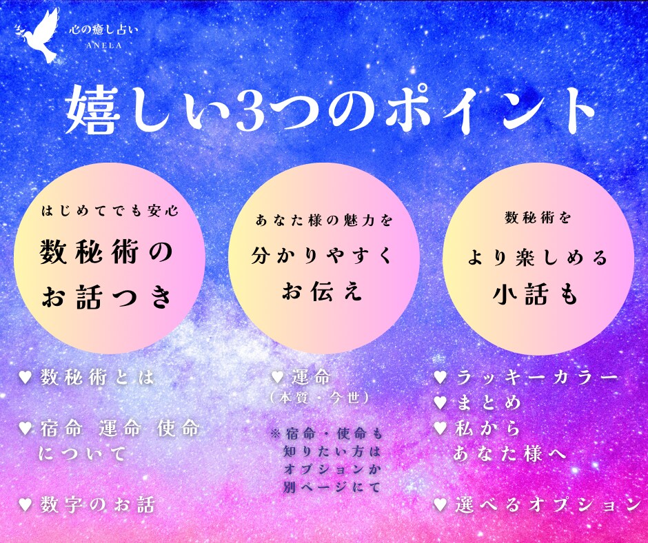 あなたの強み・才能✨自分らしく生きるヒント届けます 限定1名︙人生のテーマ︙運命数・数秘術┊ラッキーカラー イメージ8