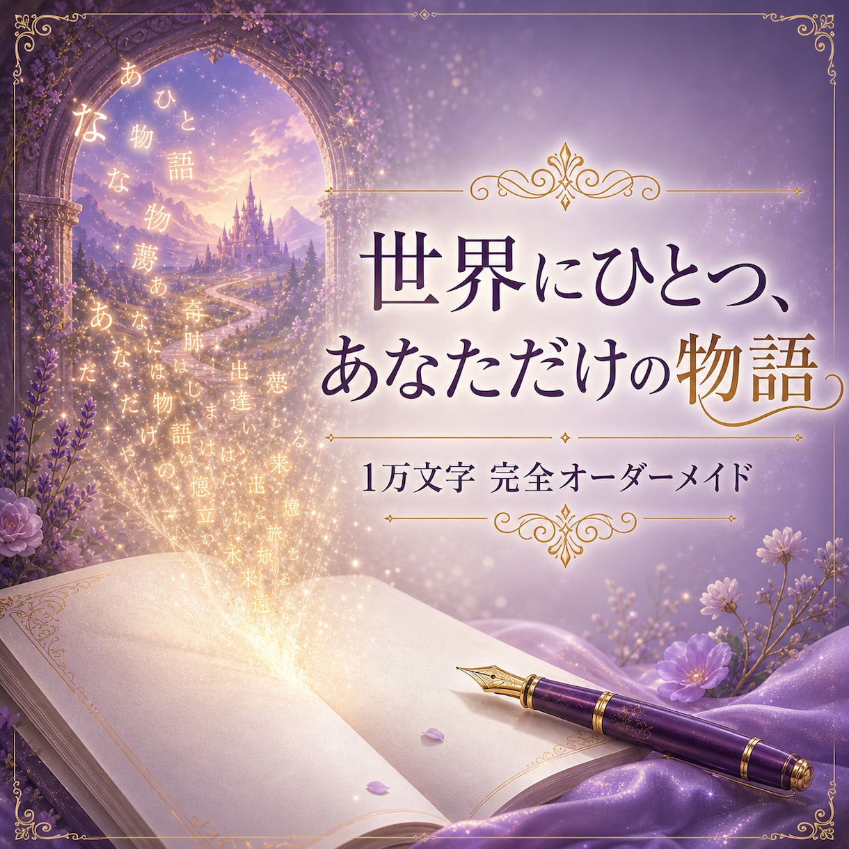 世界にひとつ、あなただけの1万文字の物語を届けます まだ何も書かれていない一枚の紙が、あなただけの物語になる イメージ1