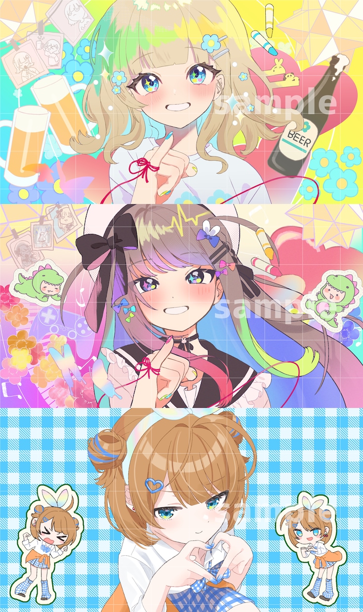 本家風歌ってみたイラスト描きます 【1枠限定】お一人様ずつ丁寧に対応いたします。 イメージ1