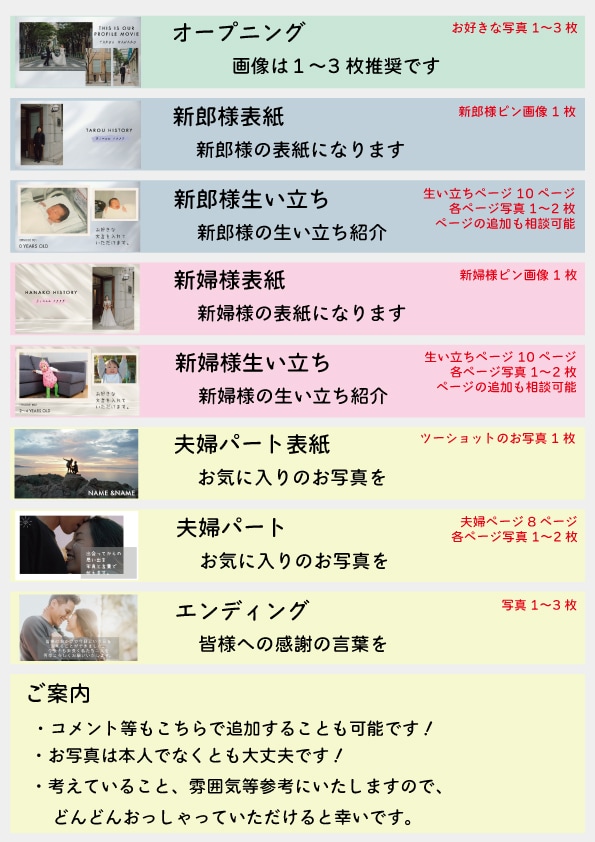 シンプル結婚式プロフィールムービー作ります 修正無制限！結婚式を実際にしたからこそ寄り添えます！ イメージ2