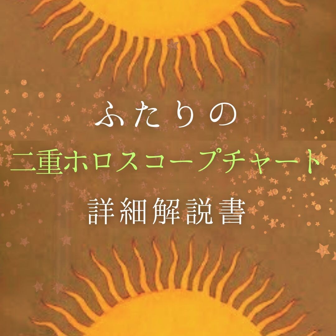 ふたりの｟二重ホロスコープチャート｠詳細解説します 星と星との繋がりが導く絆*✩⡱:.ﾟ関係性を徹底的に解説 イメージ1