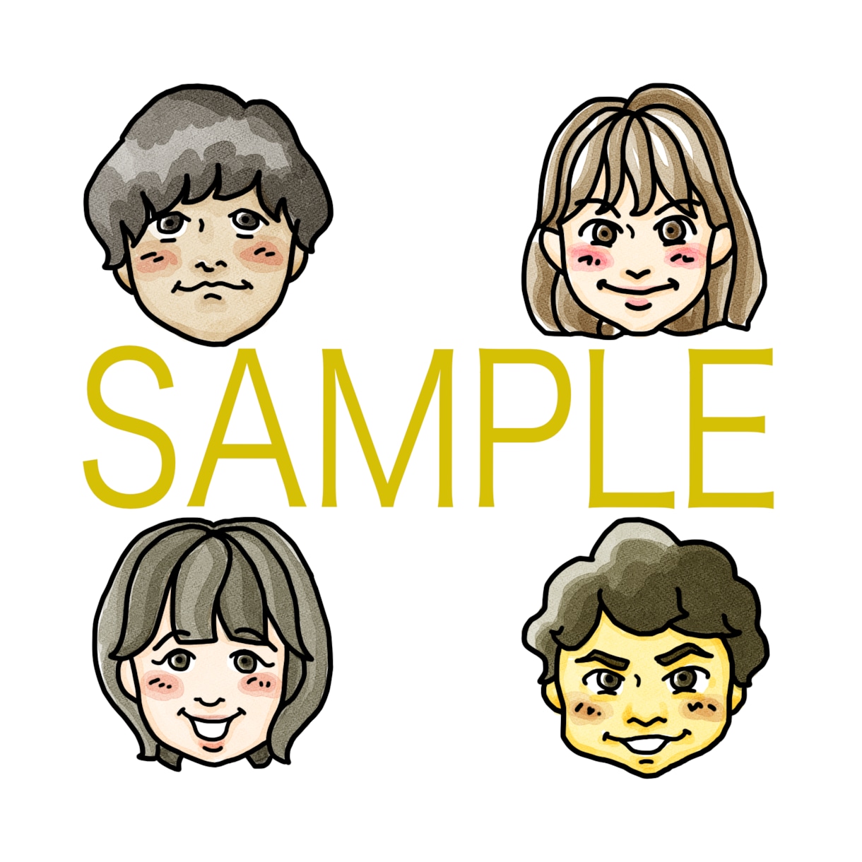 SNS用似顔絵アイコン作成します 似顔絵アイコンであなたらしさをアピールしましょう! イメージ1