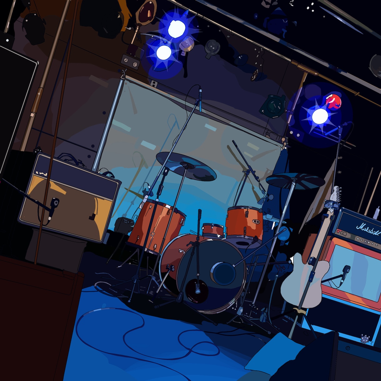 CDジャケットバンドイラストデザイン制作します 楽器など音楽に使うイラスト描きます イメージ1