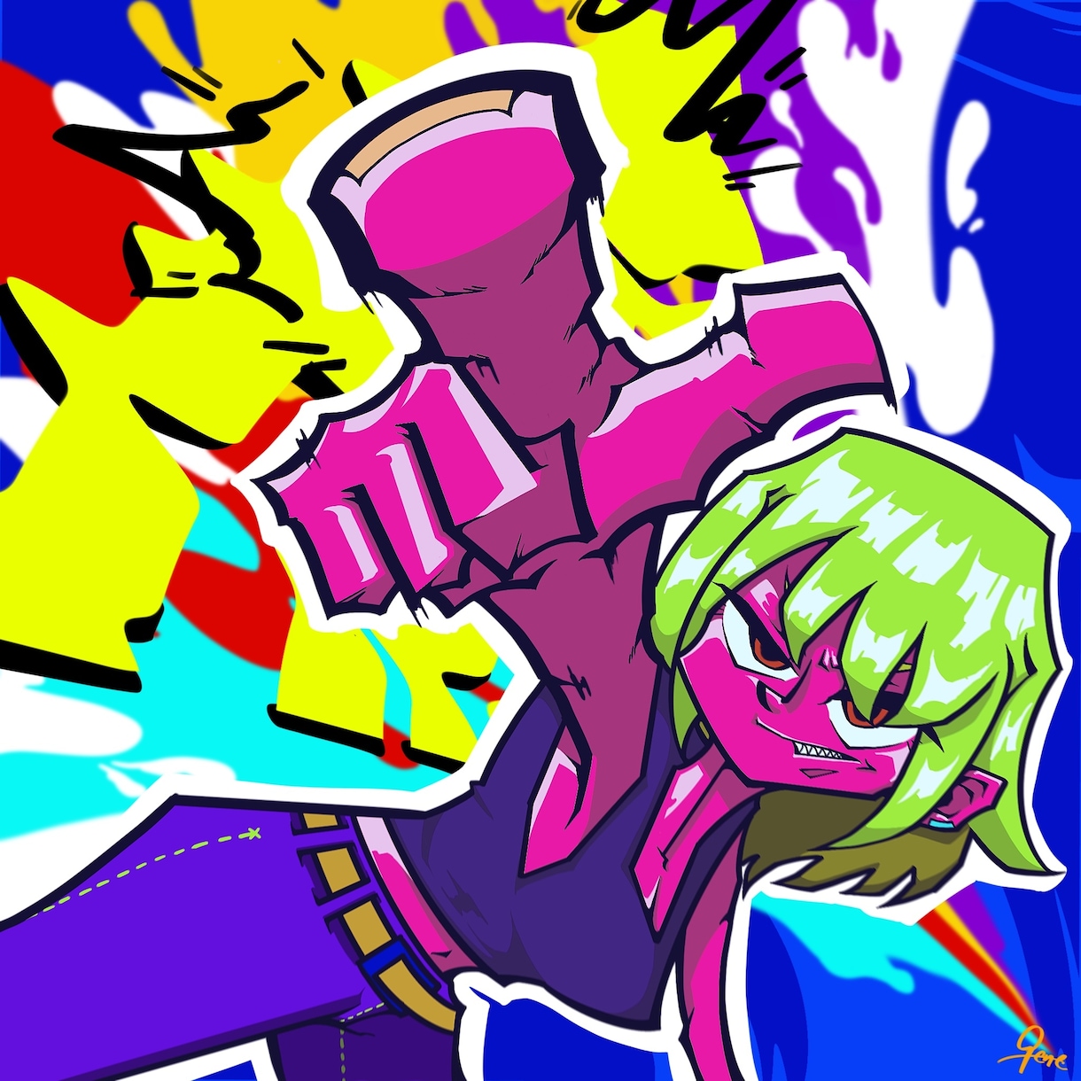 アイコンや壁紙向けのオリジナルイラストを作成します ポップなカートゥーン調のオリジナルイラストを描きます イメージ9
