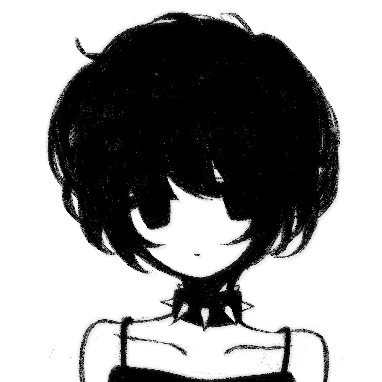 シンプル暗めアイコン描きます 白黒でシンプル、少し暗めなイラストが好きなあなたへ イメージ2