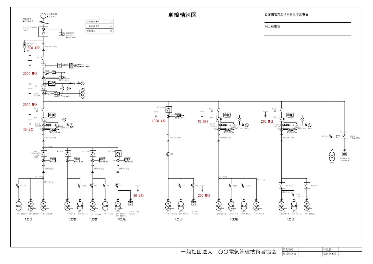 JW-CADにて高圧単線結線図を代行作成します 自家消費太陽光補助金用図面対応、電気主任技術者の負担軽減に イメージ9