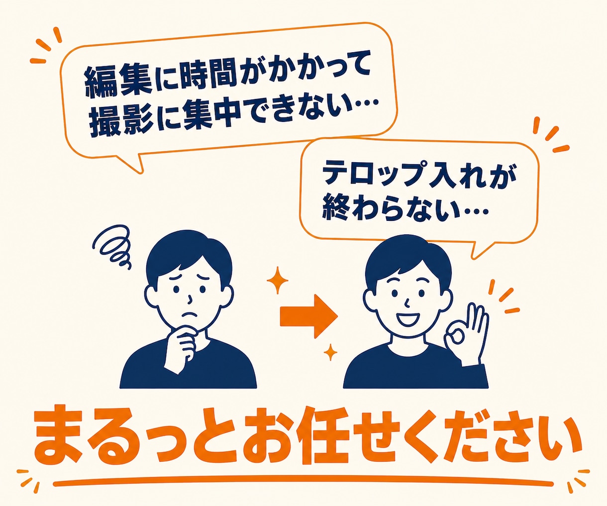 エンタメ系YouTubeをフルテロップ編集します 全発言テロップ対応。レスの速さと丁寧なやり取りが強みです イメージ2