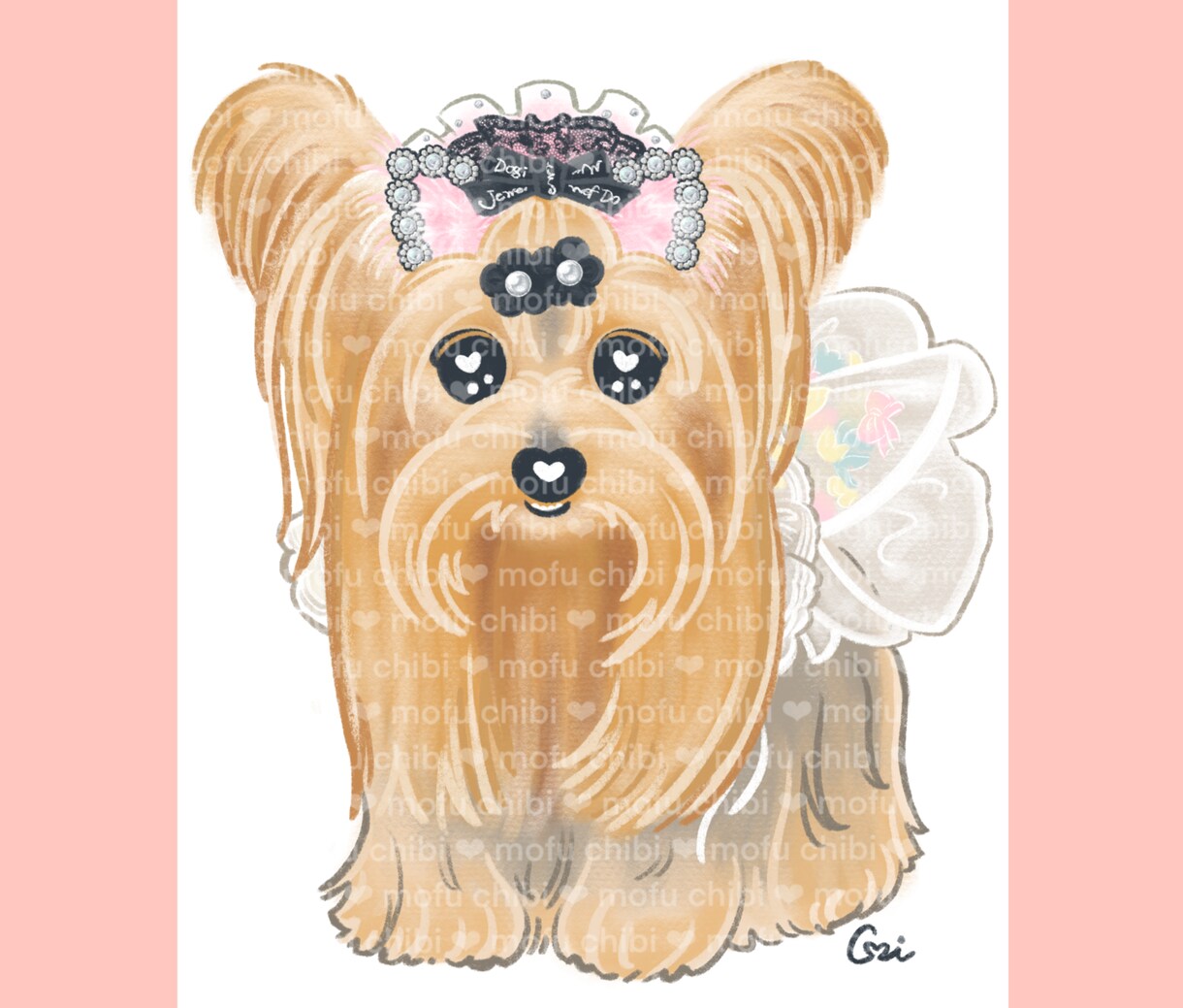 お鼻ハート♥もふもふ【ペット】似顔絵描きます ♡おめめと♡お鼻で、ウチの子をとびきり可愛いイラストに❤︎ イメージ6