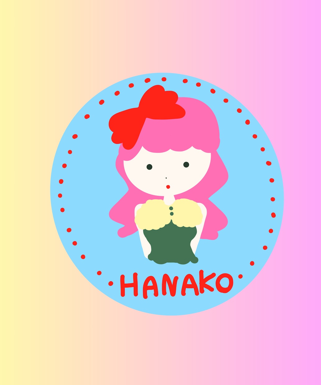 絵本の主人公みたいなお名前似顔絵ステッカー作ります 絵本に登場するような優しい雰囲気のお名前入り似顔絵ステッカー イメージ2