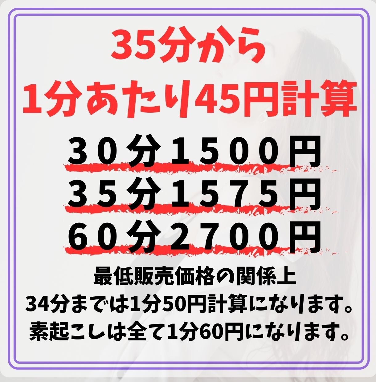 文字起こし！動画や音声の文字起こしをします 実績作りの為、安価で対応させて頂きます。 イメージ2