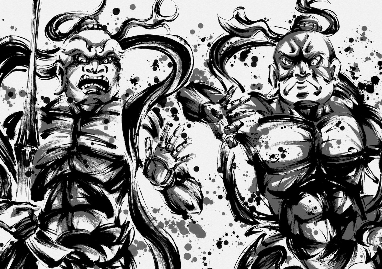デジタルで墨絵風イラストを描きます アイコンや壁紙 パッケージ タトゥーなどにお困りの方へ イメージ3