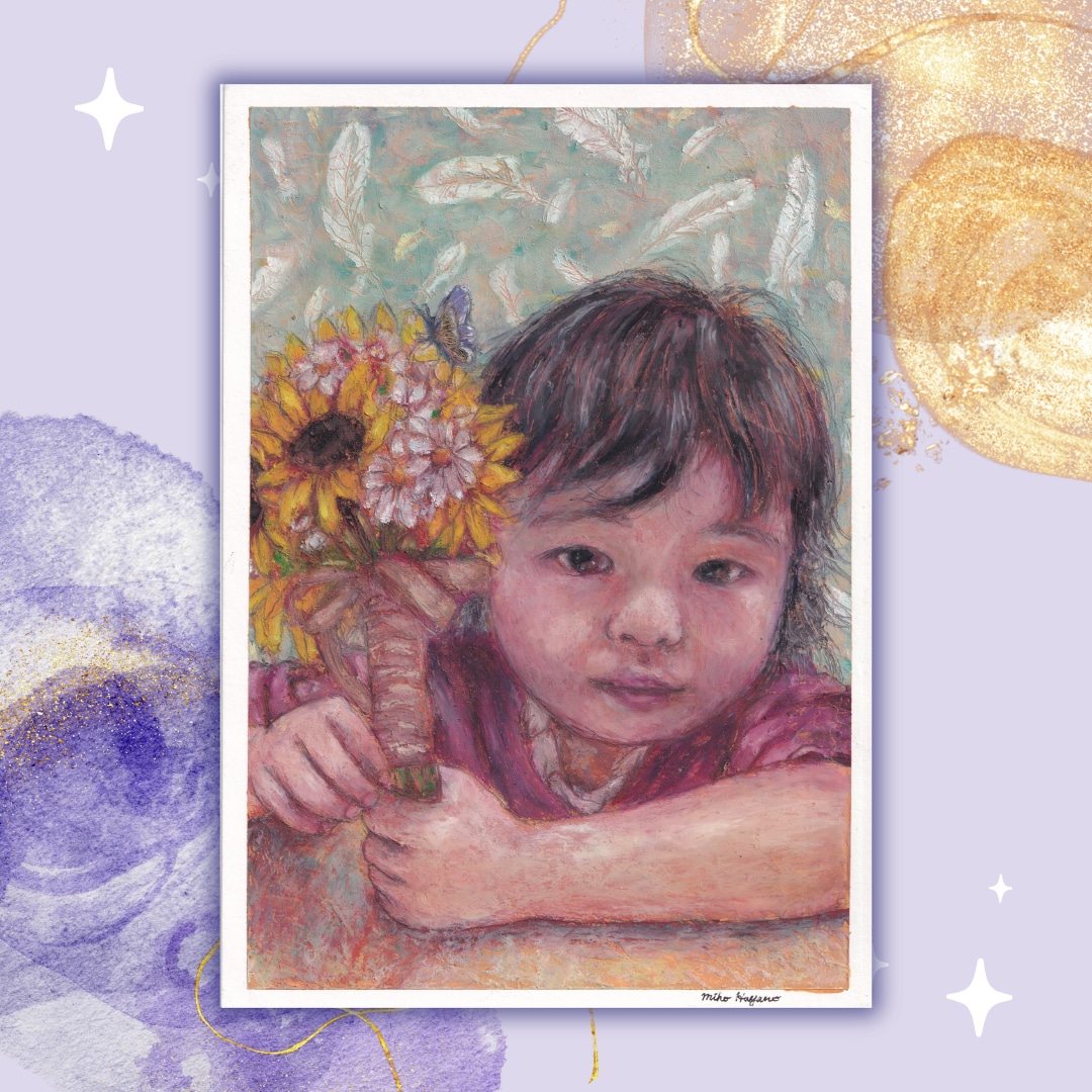 あなたの大切な人の似顔絵をオイルパステルで描きます リアル×絵本みたいに温かく可愛い×飾れる 送料無料 イメージ2