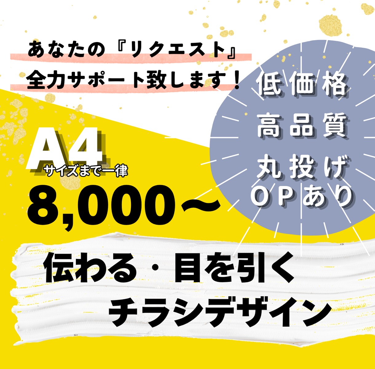 忙しい方の味方《伝えたい》が届くチラシつくります 歴10年の現役デザイナーがあなたの理想をサポート！ イメージ1