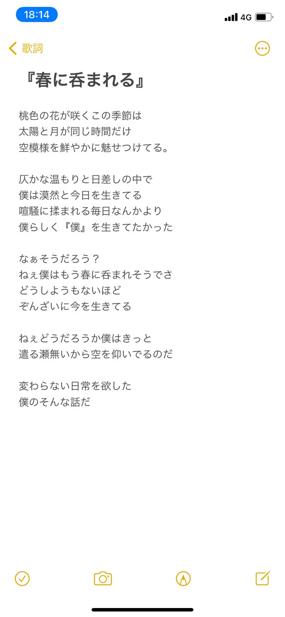 オリジナルソングの作詞を受付けます 縋るような、吐き出すような詩を得意としています イメージ2