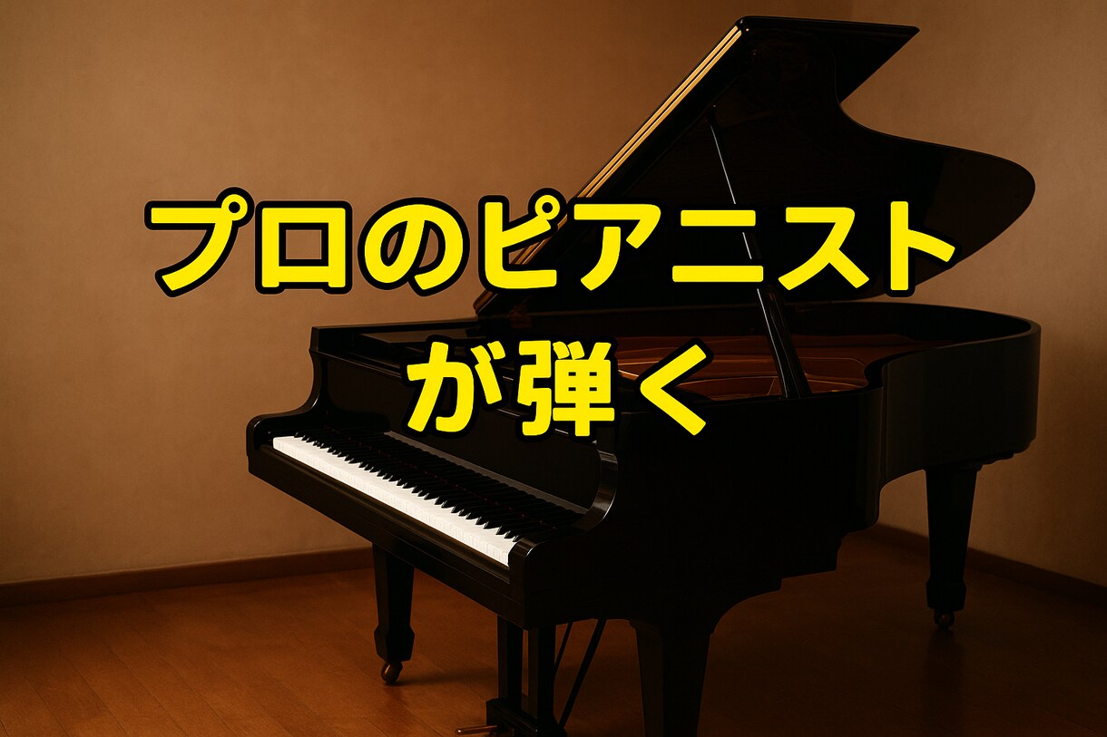 プロのピアニストが伴奏します ピアノソロでプロがデータご用意いたします。 イメージ1