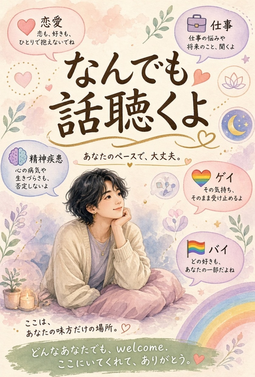 顔の知らない相手だから言いたいことガチで聞きます 愚痴や相談事なんでも聞きます。お待ちしております! イメージ1