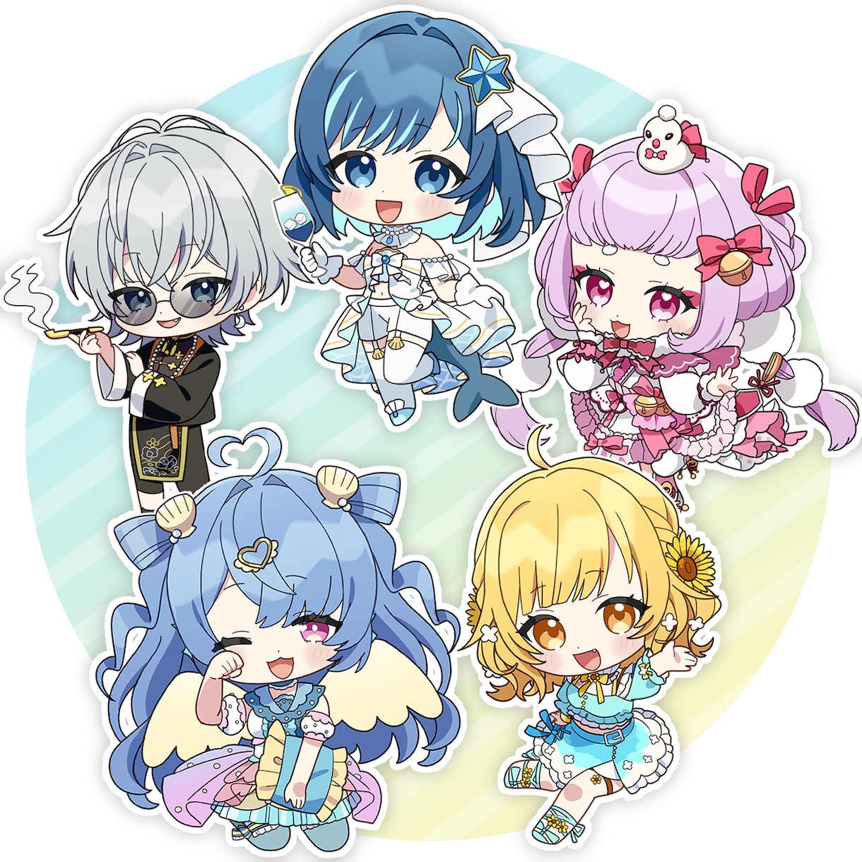 使いやすくて可愛いミニキャラメイラスト描きます グッズなどに！お気軽にご相談ください◎ イメージ1