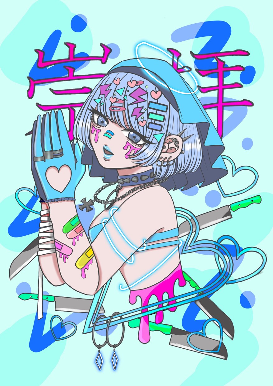 派手でファッショナブルな女の子描きます 派手で可愛い女の子のイラストが必要な方必見！！！ イメージ3