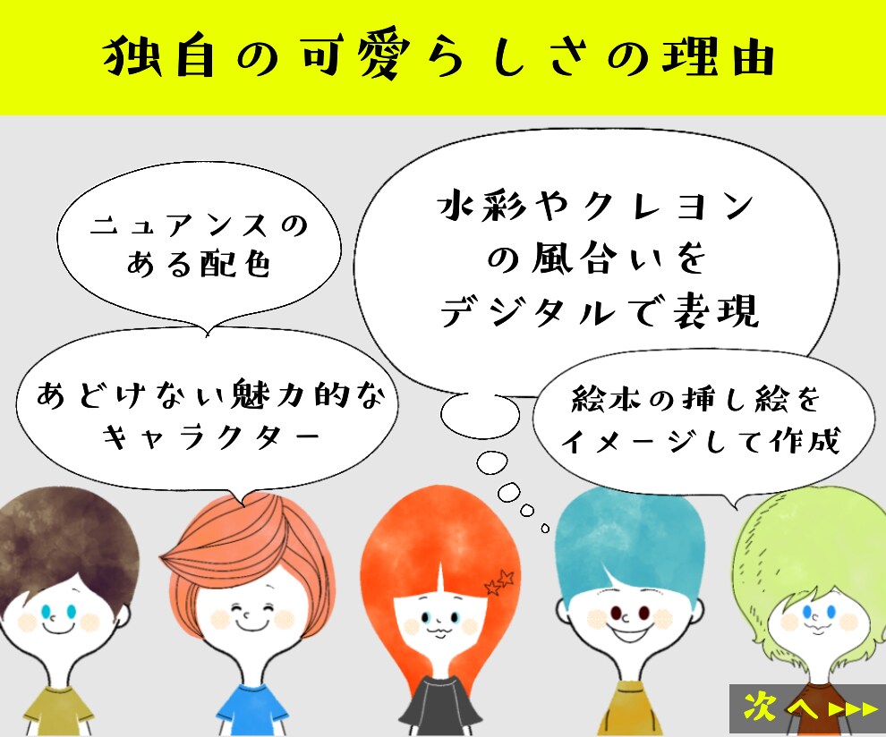 ゆるいツイッターアイコン作成⭕絵本風似顔絵描きます かわいい手描き風⭐インスタ等のSNS/ブログ/表情作成します イメージ5
