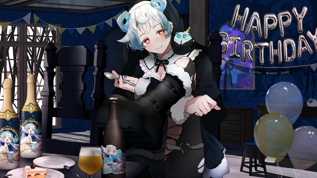 歌ってみた・オリジナルMVのイラストを制作します ご要望に沿った動画用サイズのイラストを制作可能です！ イメージ4