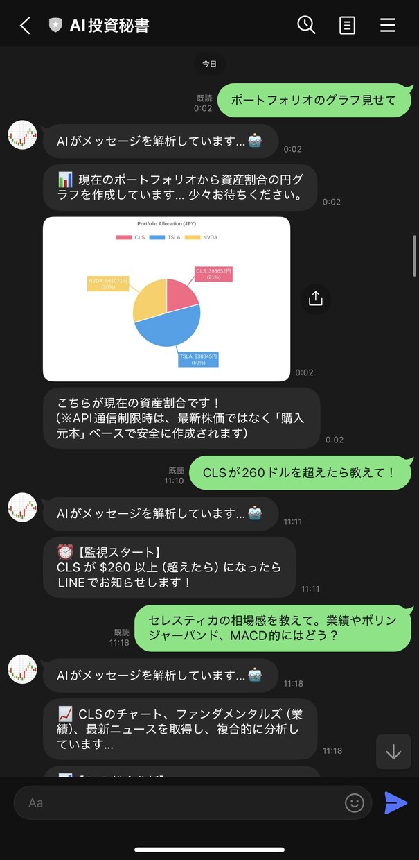 LINEで完結！AI株価分析ボットを作ります 株初心～中級者へ！LINEで手軽にデータ収集＆チャート分析！ イメージ5