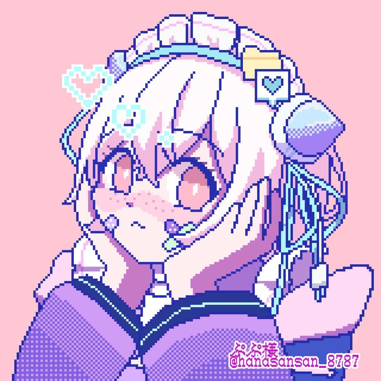 かわいい！レトロポップなドット絵描きます 人と被りたくない！そんなアナタにドット絵アイコン！ イメージ1