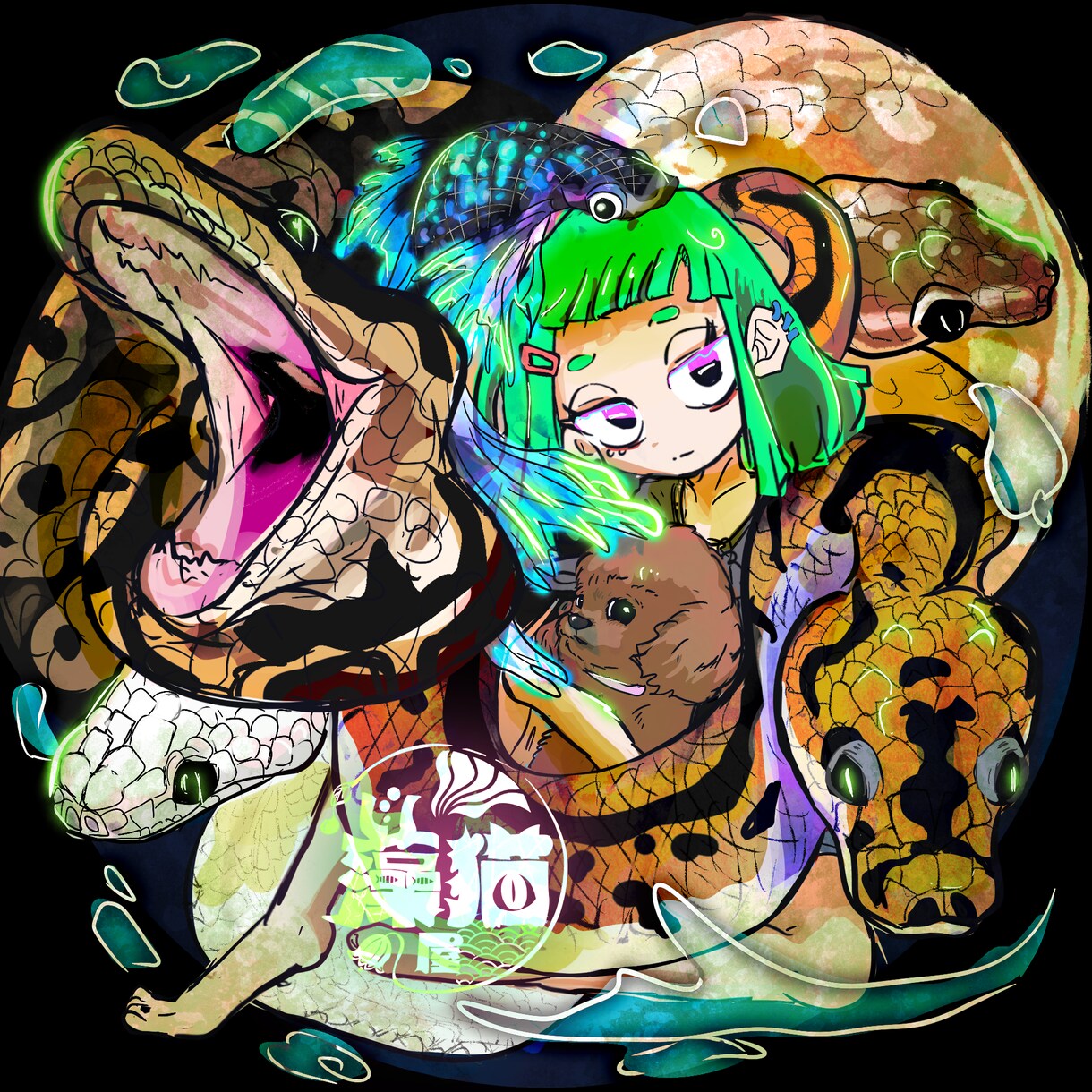 商用歓迎◆イラスト◆描きます 犬ねこ　メダカ　ヘビ　アガベなど動植物の絵はいかがですか？ イメージ2