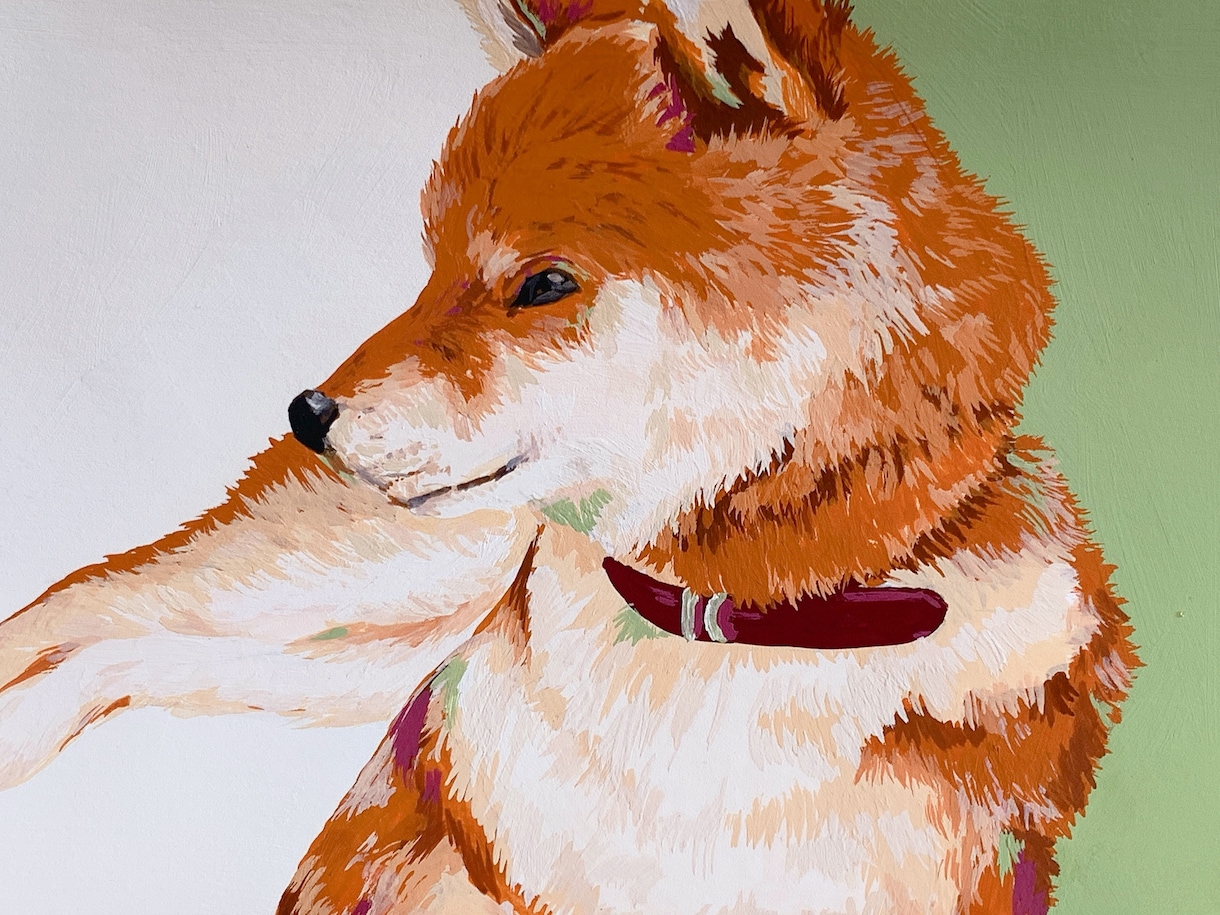 あなたのわんちゃんハガキサイズ額付きでお描きします リアルでカラフルなアート作品をあなたのお家に イメージ3