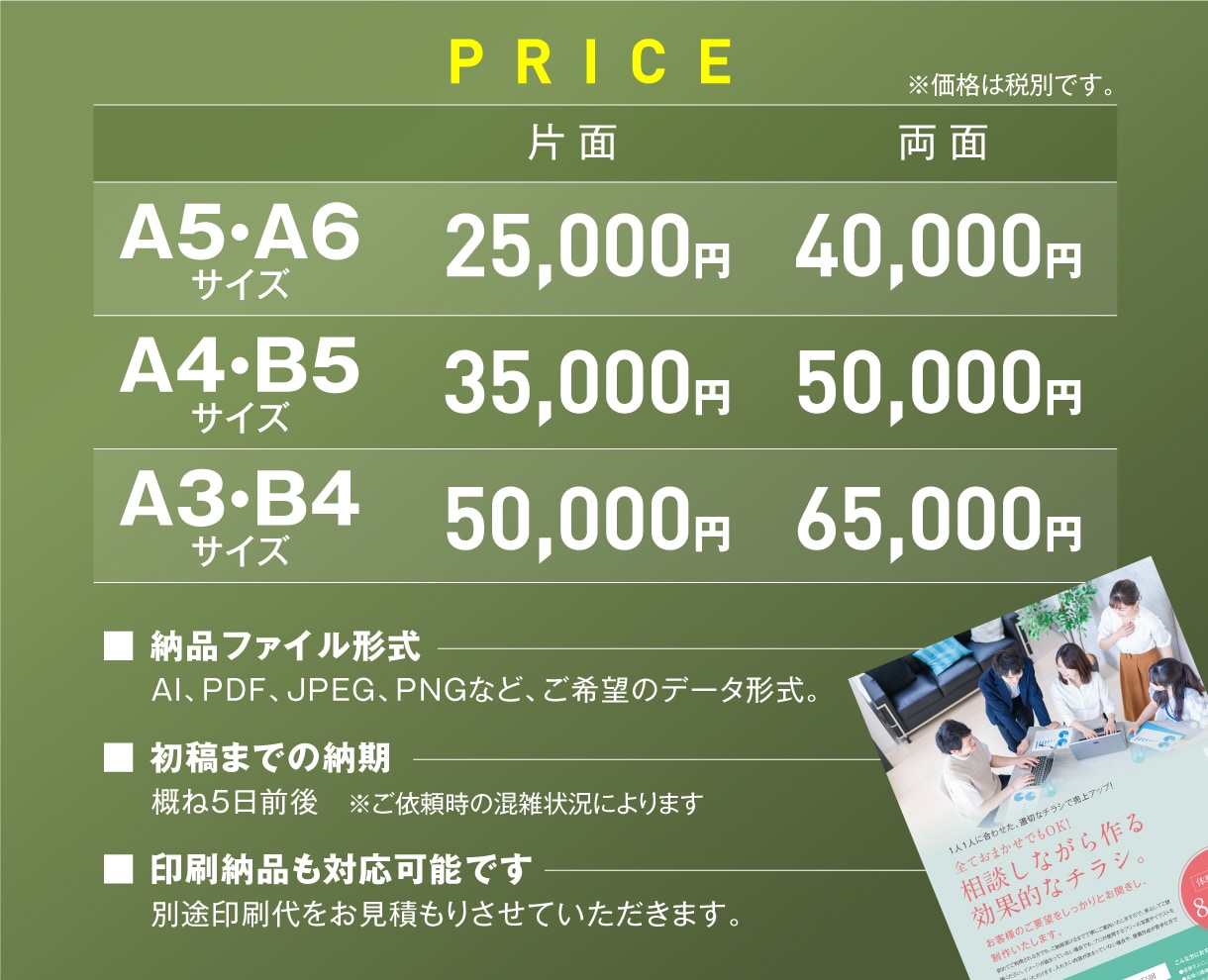 おまかせでもOK！売上に繋がるチラシを制作します 売上アップを全力サポート！効果的なチラシ制作ならおまかせ イメージ2