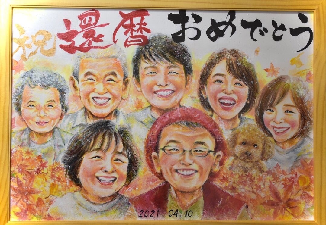 ずっと飾りたくなる似顔絵をお描きします アナログならではの暖かみを感じる色合い、風合いです イメージ7