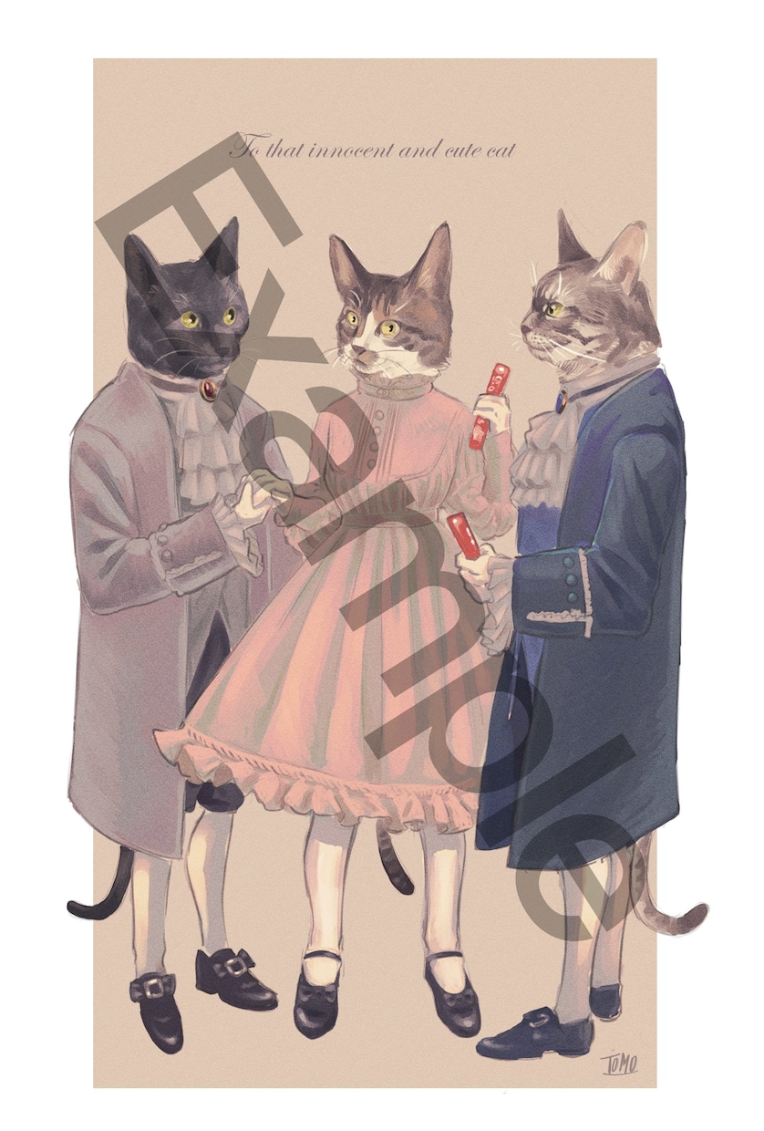 あなたの愛猫を描かせて頂きます 半擬人化・デフォルメなどで描きます イメージ1