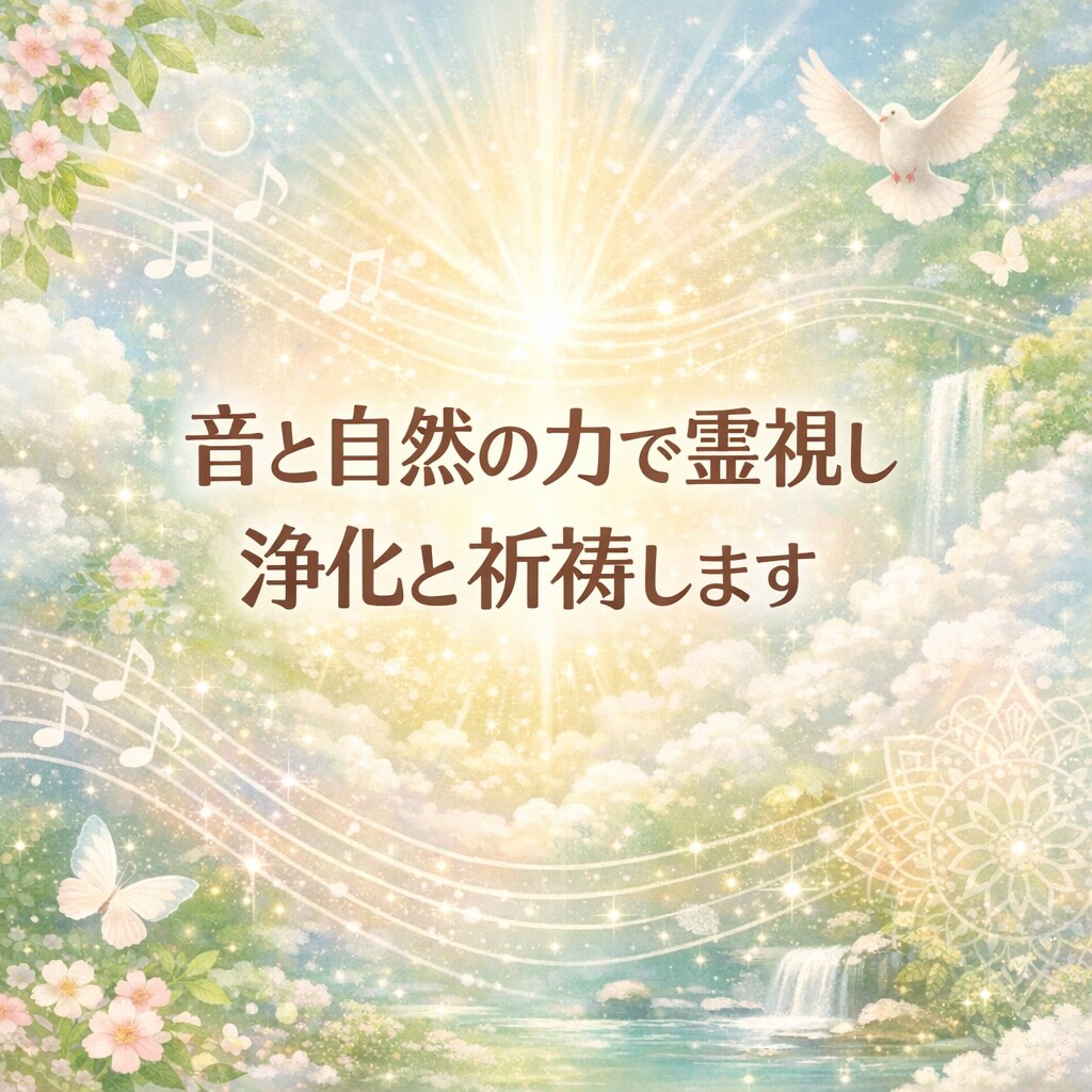 音と自然の流れで霊視し浄化・祈祷します 祈祷巫女としての活躍を活かし癒しを提供します イメージ1
