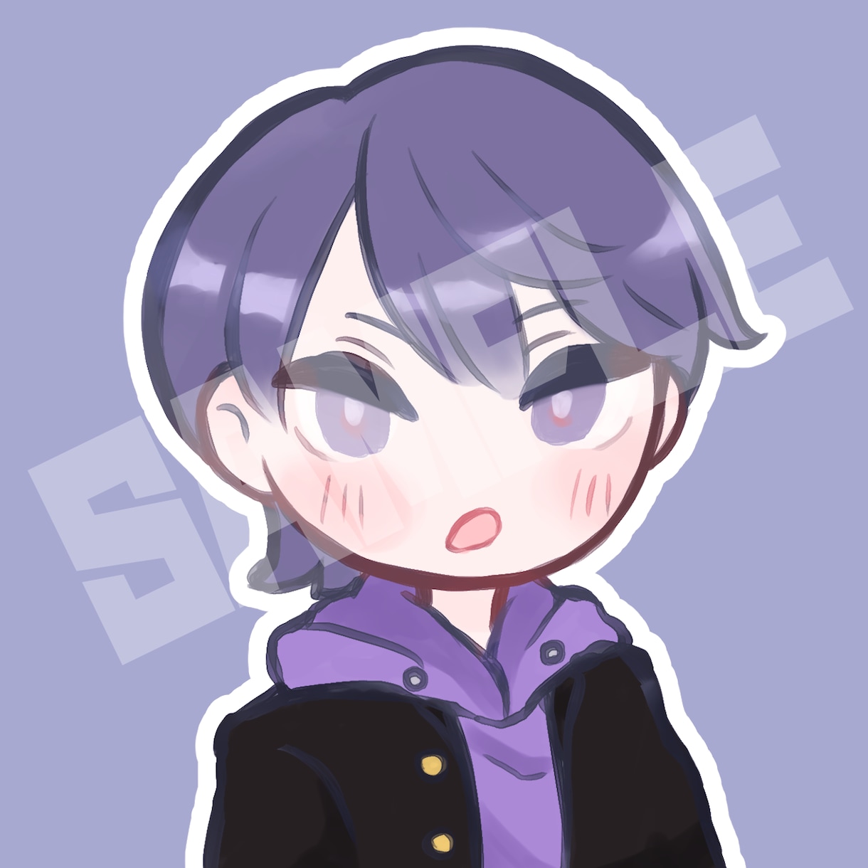 ふんわり可愛いミニキャラアイコンを描きます SNSアイコンなどで使えるイラストが欲しい方へ イメージ3